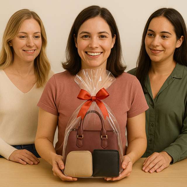Venta de boletos para rifa casera de bolsas para dama