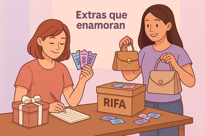 clienta revisando cierres y costuras de su bolsa