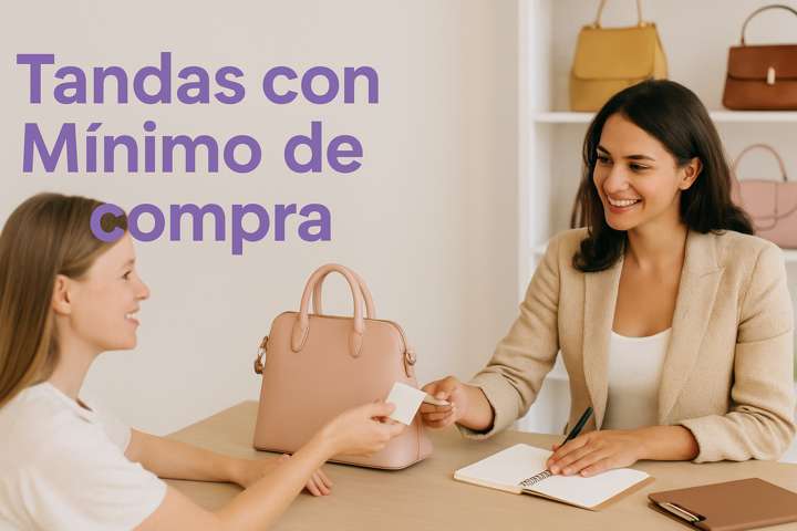 tandas con mínimo de compra para emprendedor@s en Bolsas Karen