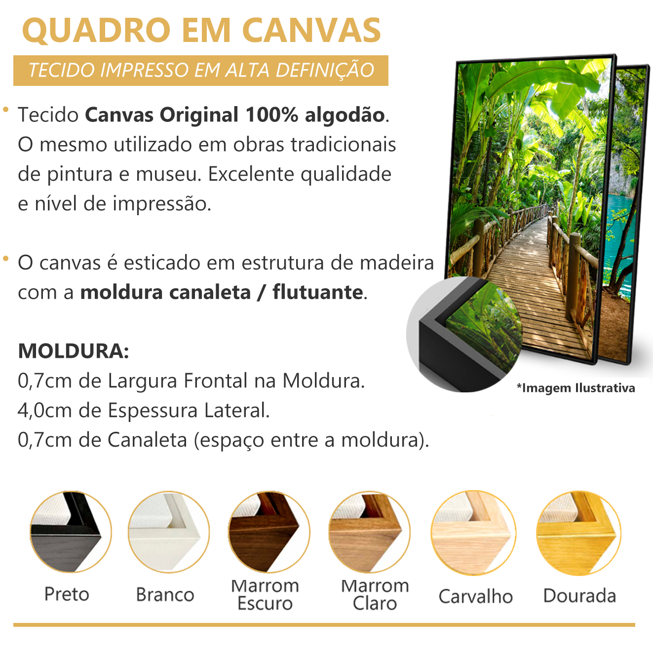 Moldura Canvas Preciarts