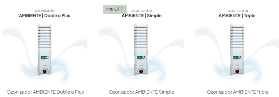 Tienda de Ozonizadores de Aire para Ambiente Familiar, Alergias, Mascotas