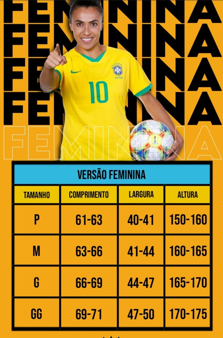 Fundo preta e tabela com os números correspondentes as medidas das camisas de time masculinas