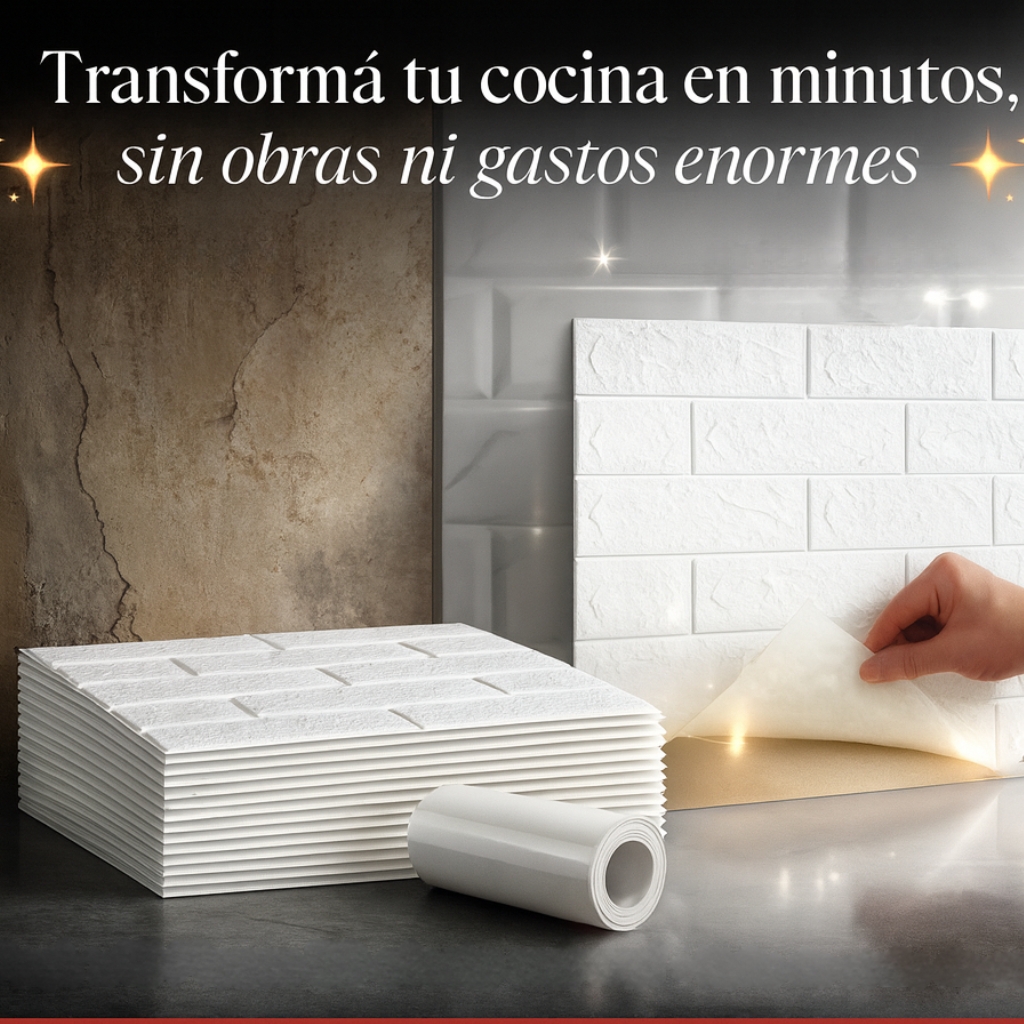 Placas 3D Autoadhesivas Pack x10 con vinilo de regalo, cobertura 5,39 m2