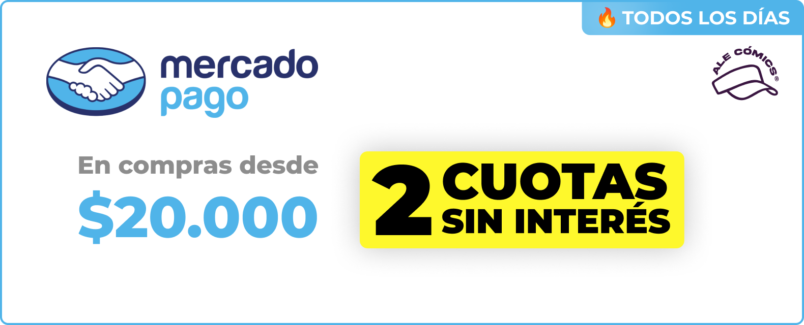 Promoción Mercado Pago en Ale Cómics