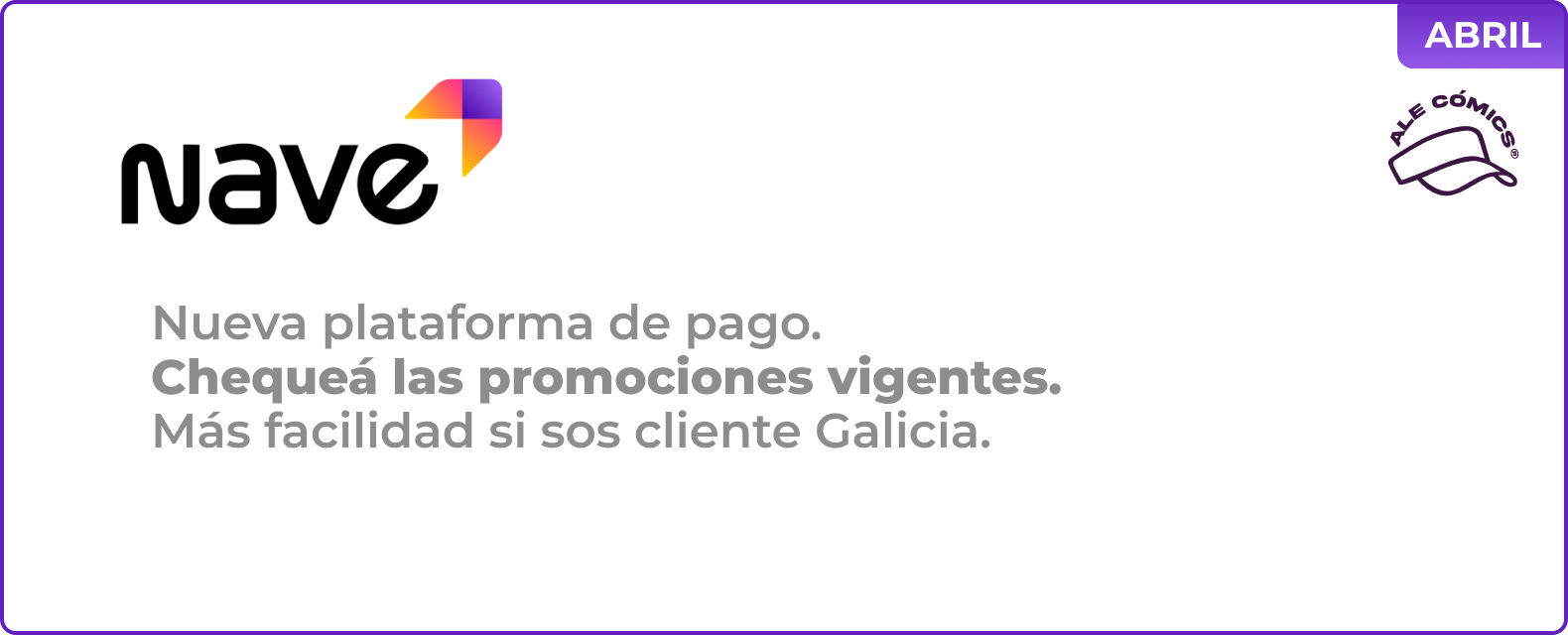 Promoción Nave Galicia en Ale Cómics