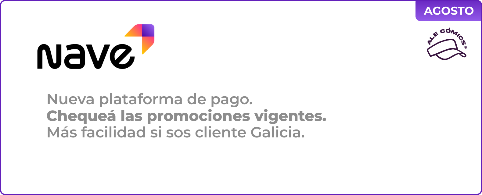 Promoción Nave Galicia en Ale Cómics
