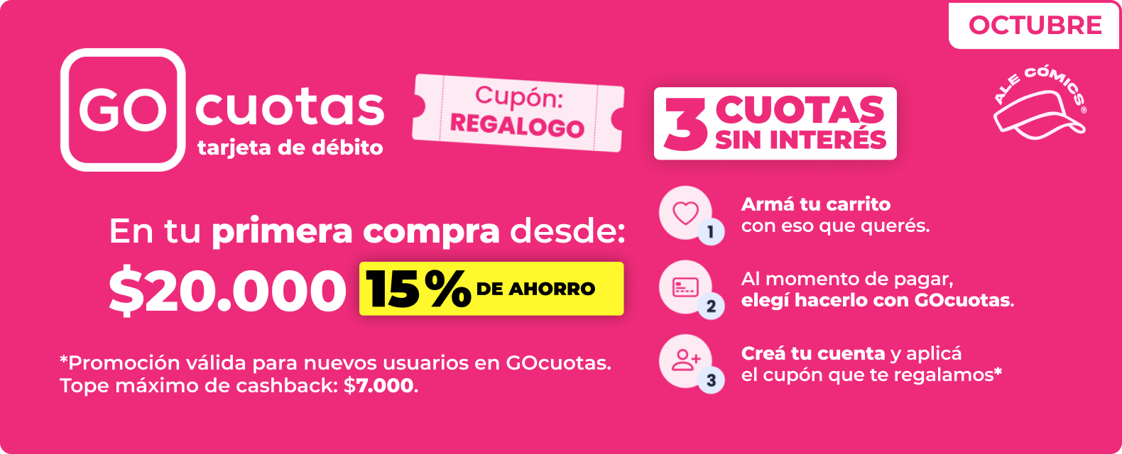 Promoción GO cuotas en Ale Cómics
