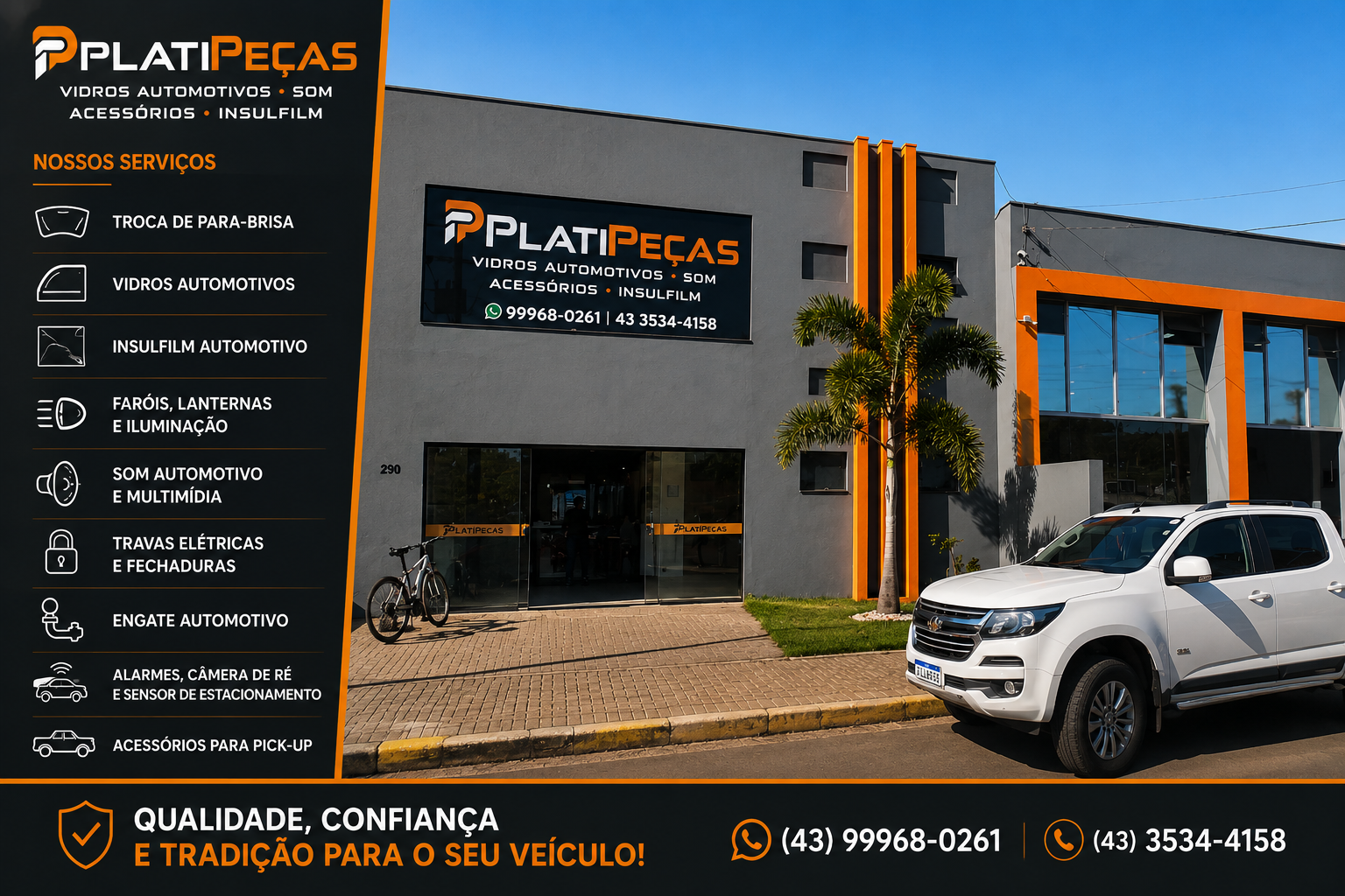 Serviços Platipeças Vidros e Acessorios Automotivos