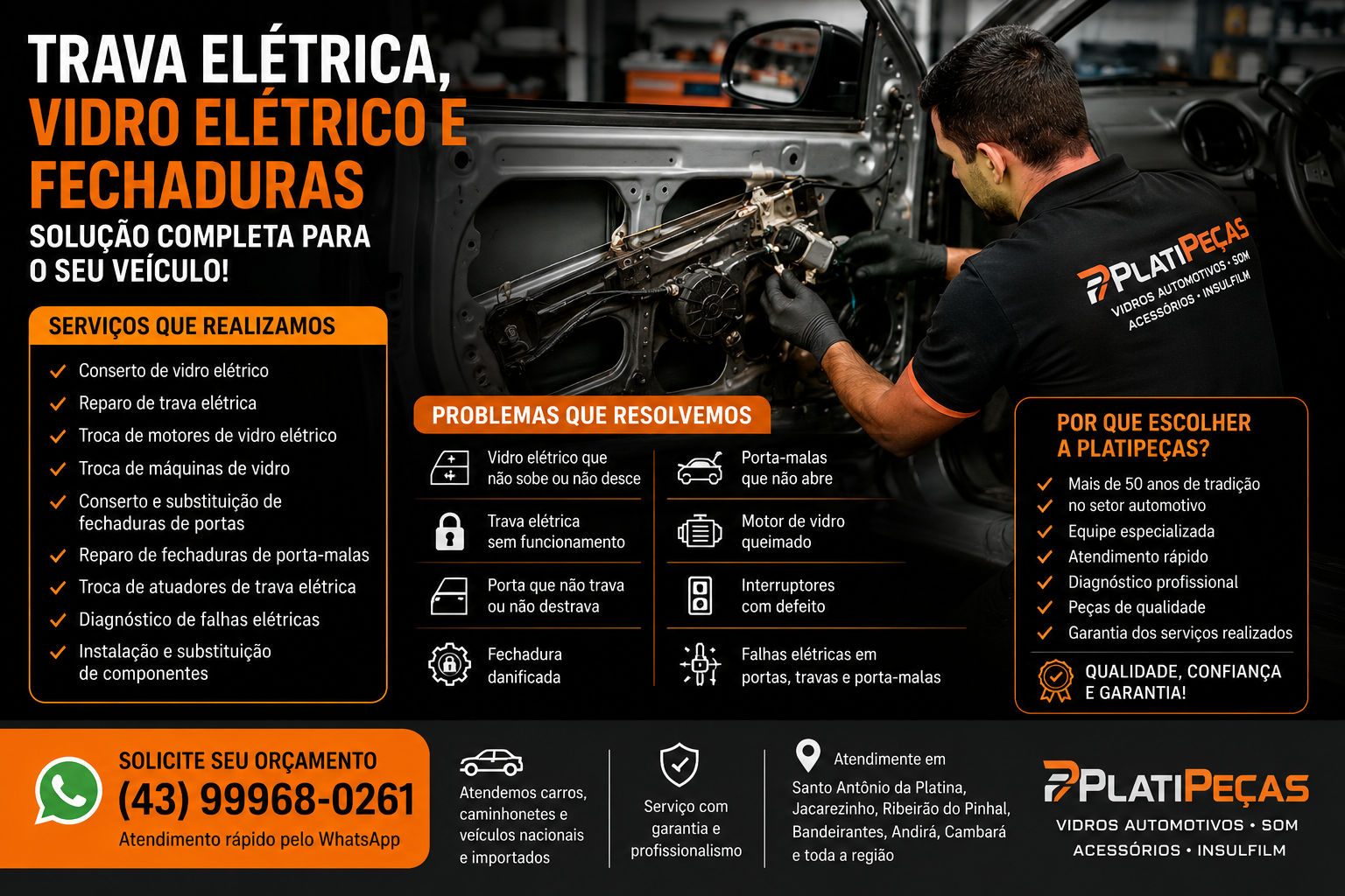 manutenção de porta automotiva trava elétrica e vidro elétrico