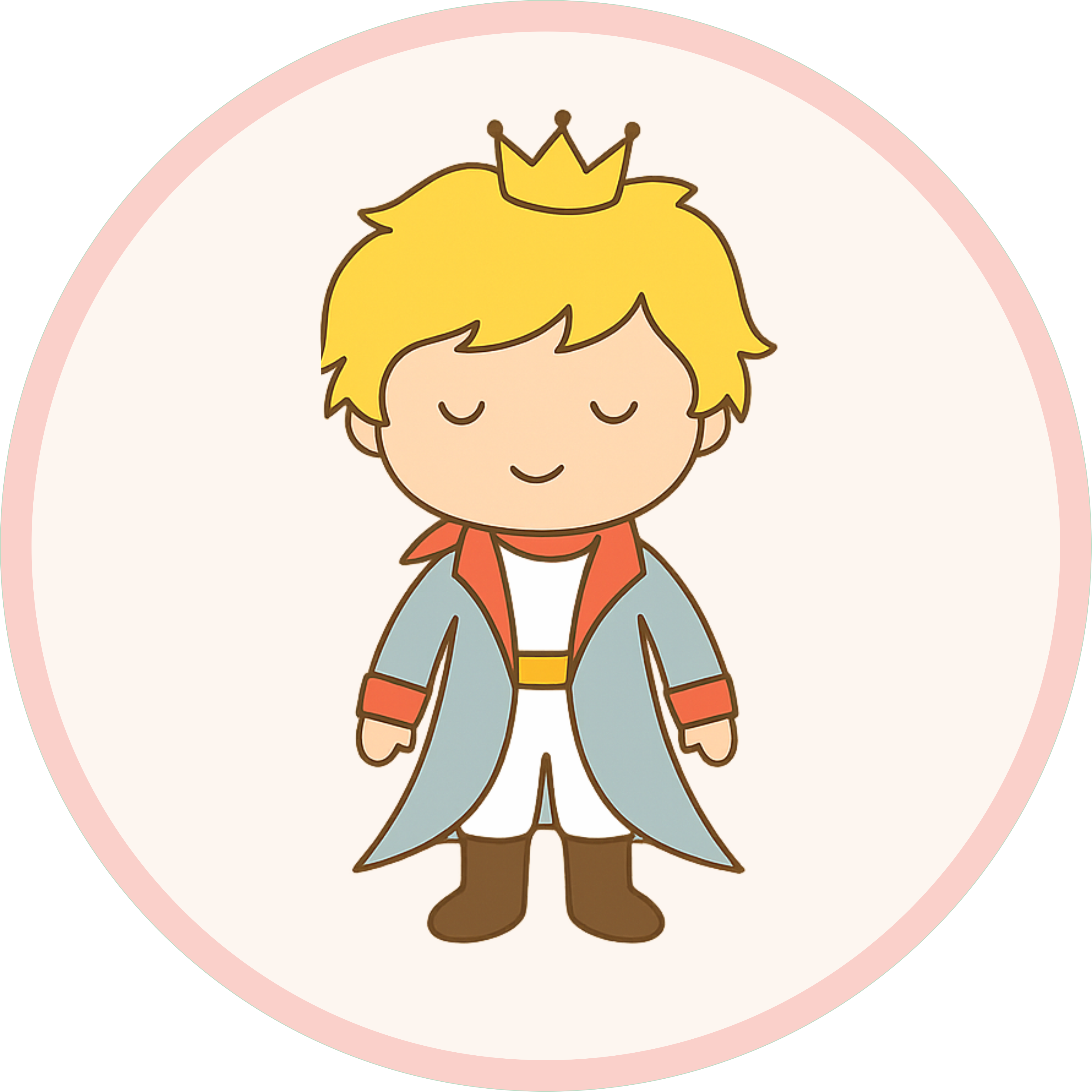 Papelaria personalizada com o tema Pequeno Príncipe, trazendo o clássico personagem, estrelas e planetas em uma decoração encantadora e poética.