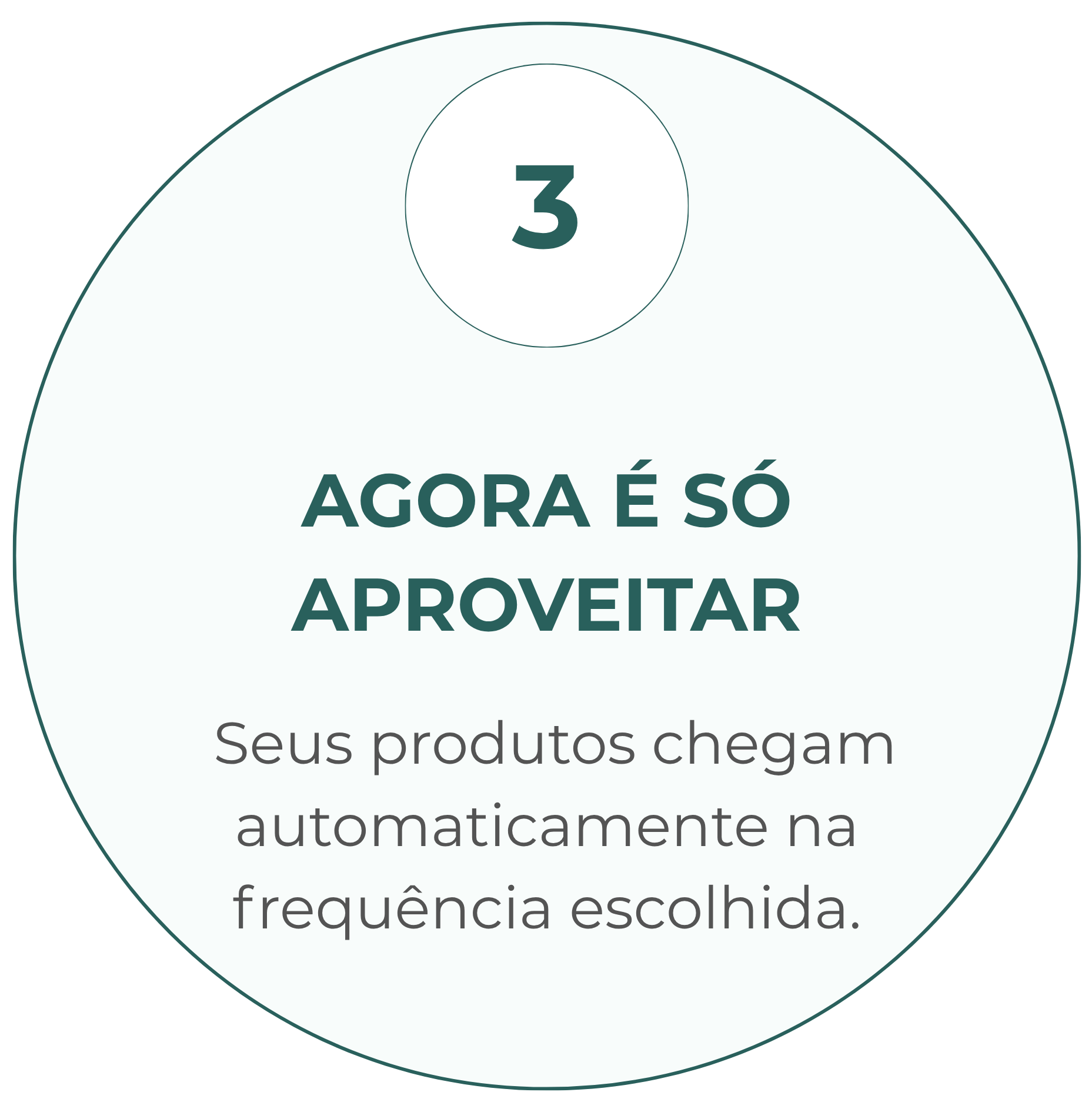 AGORA É SÓ APROVEITAR Seus produtos chegam automaticamente na frequência escolhida.