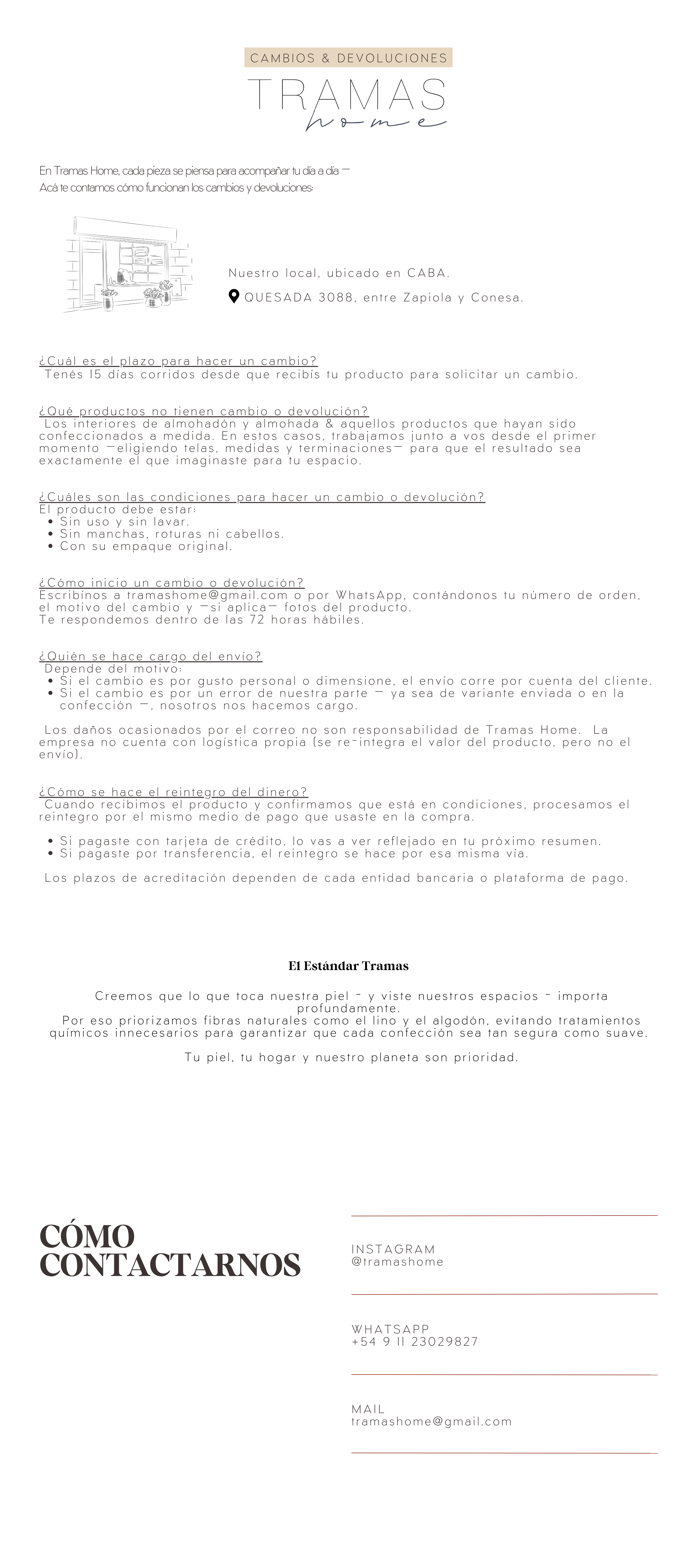 Politica de Cambios & Devoluciones