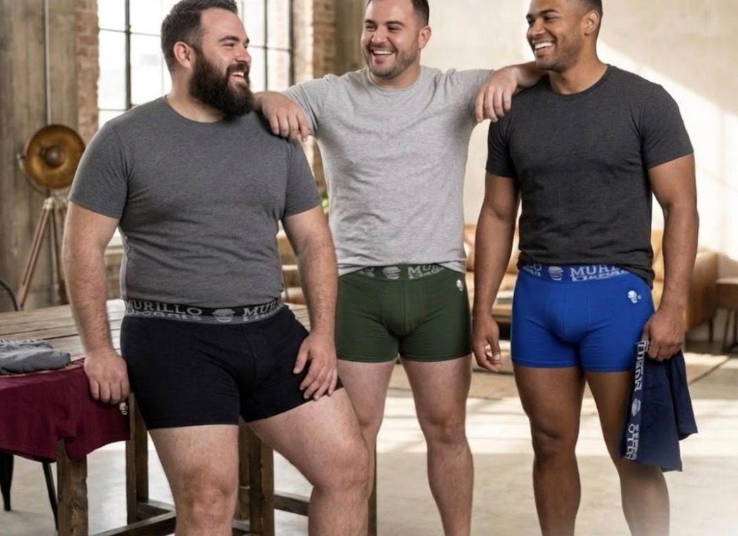 Hombre con ropa interior elegante