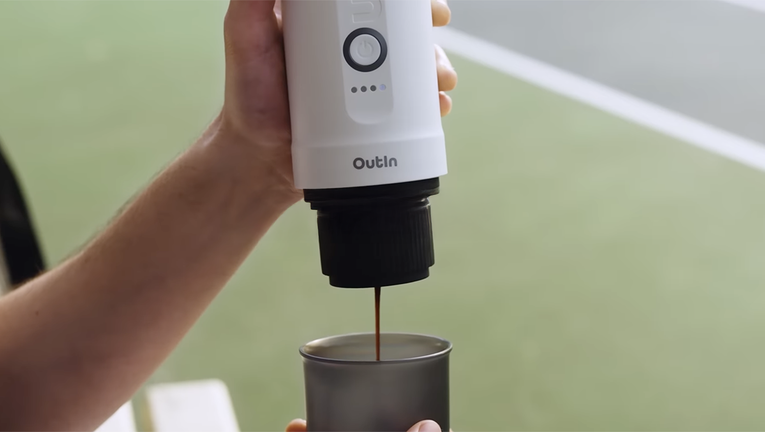 Espresso preparado con café recién molido del OutIn Fino