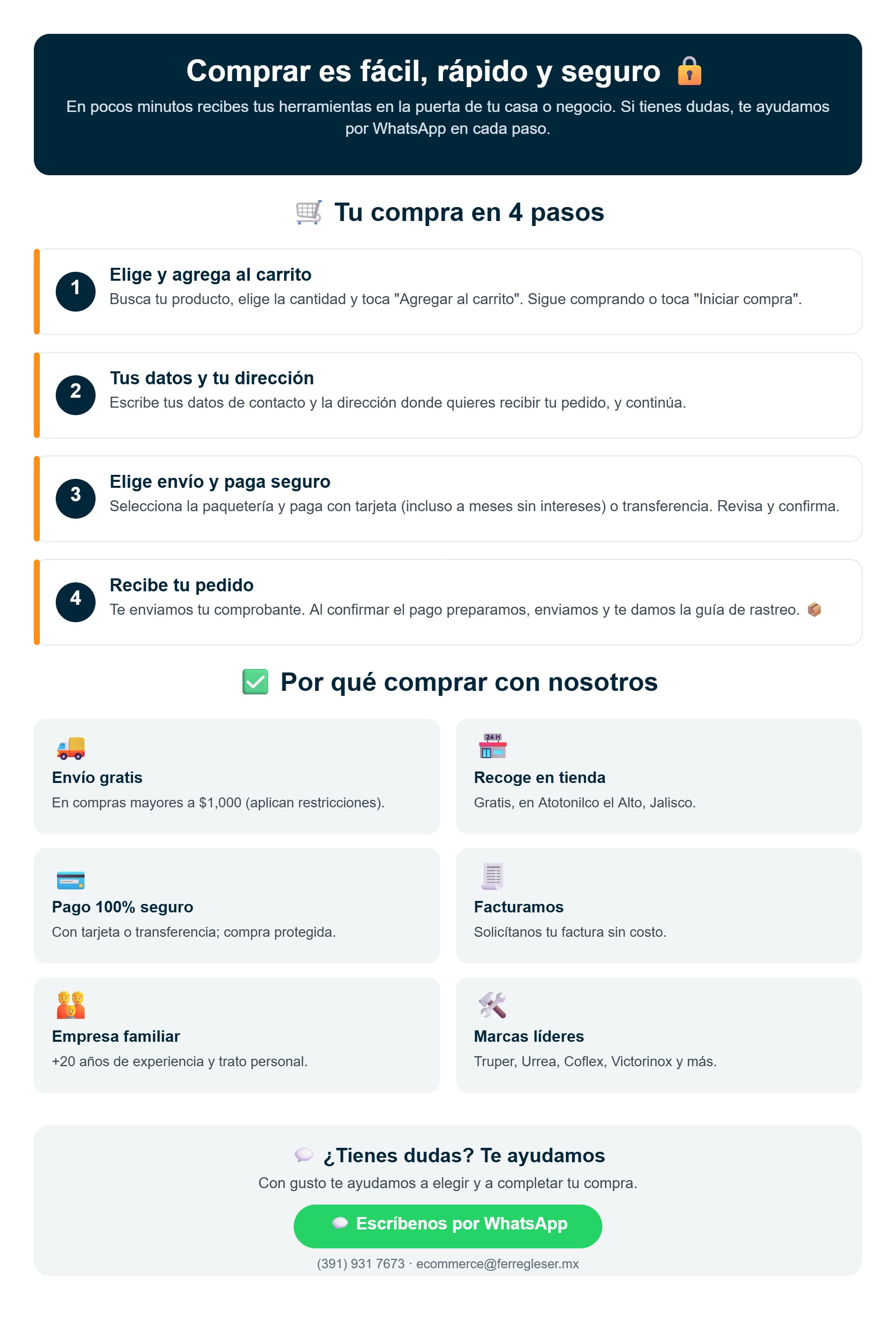 Cómo comprar en Ferretería Gleser: guía de 4 pasos y beneficios