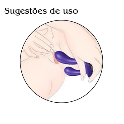 Plug Anal Duplo PI S-hande: 9 Modos de Vibrao e Silicone Macio