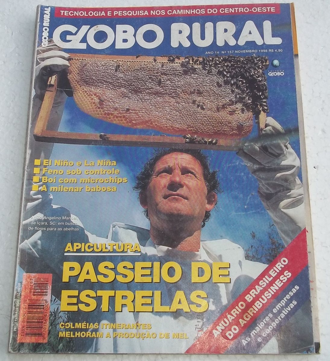 revista globo rural nº157 - passeio de estrelas - nov. 1998