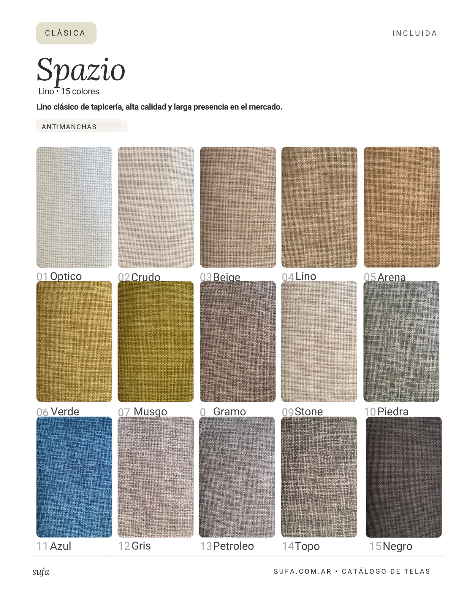 Catálogo de telas Sufa - Spazio