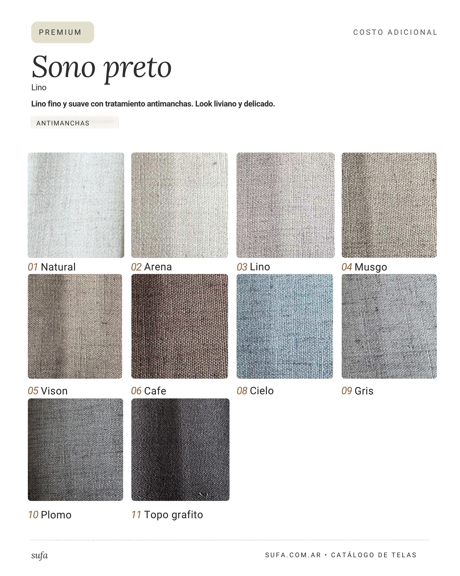 Catálogo de telas Sufa - Sono preto