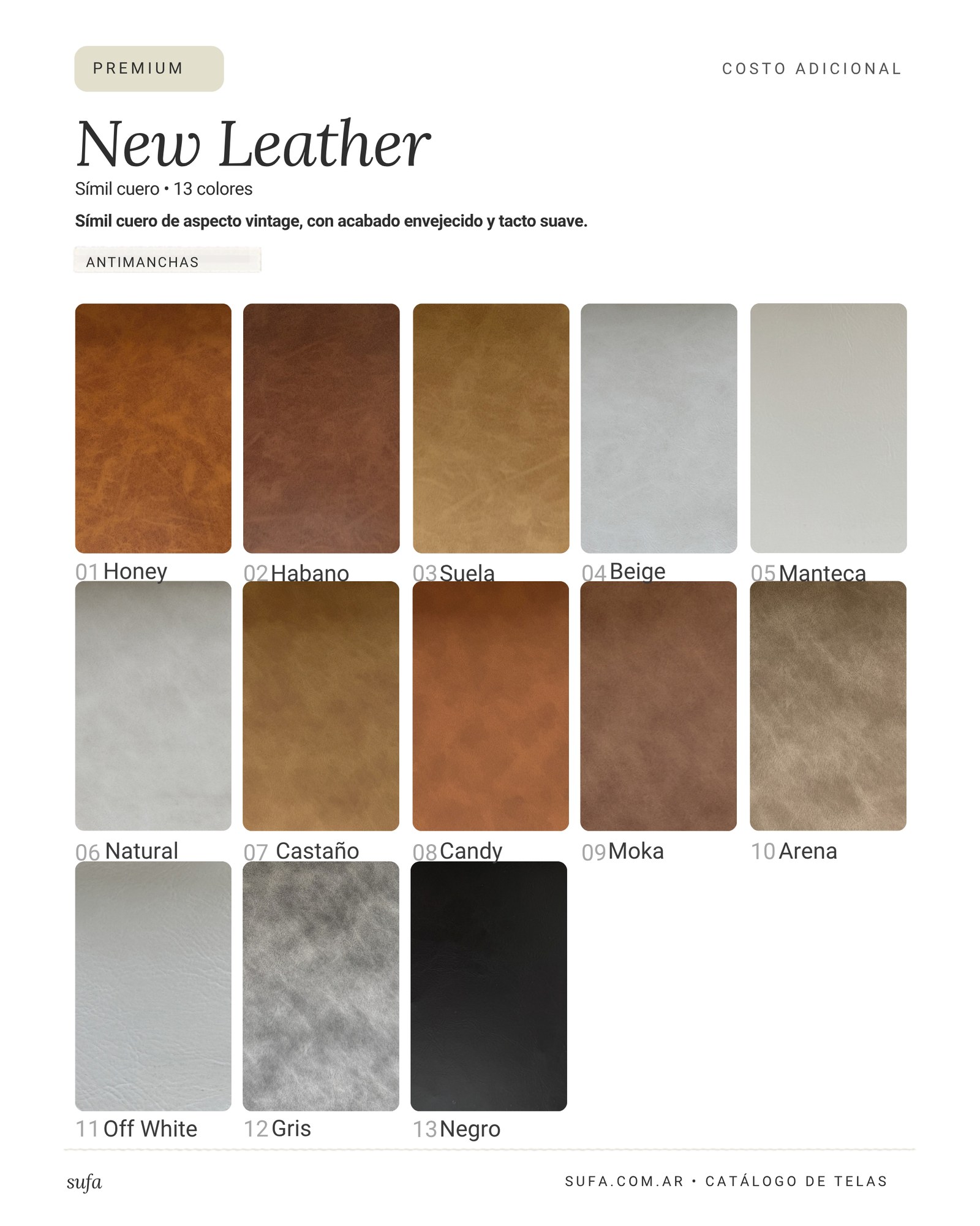 Catálogo de telas Sufa - New Leather