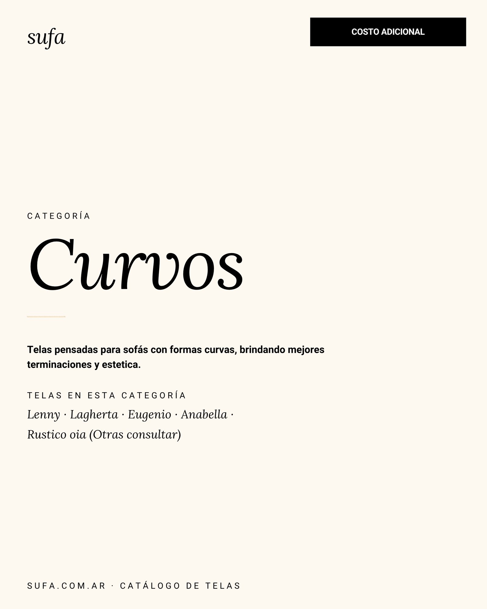 Catálogo de telas Sufa - Curvos