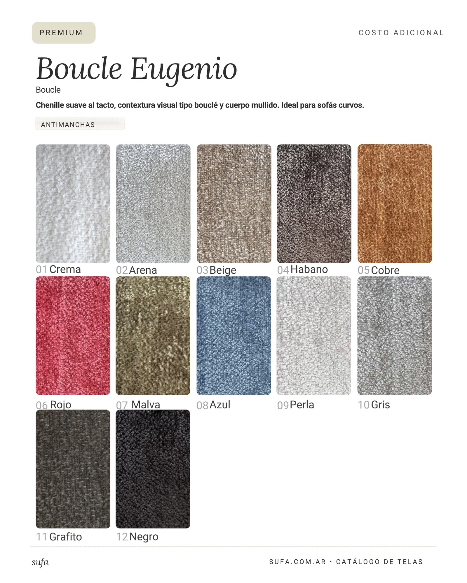 Catálogo de telas Sufa - Boucle Eugenio