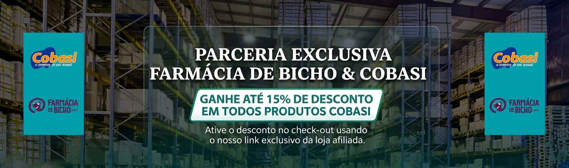 Cupom de Desconto Cobasi e Farmacia de Bicho