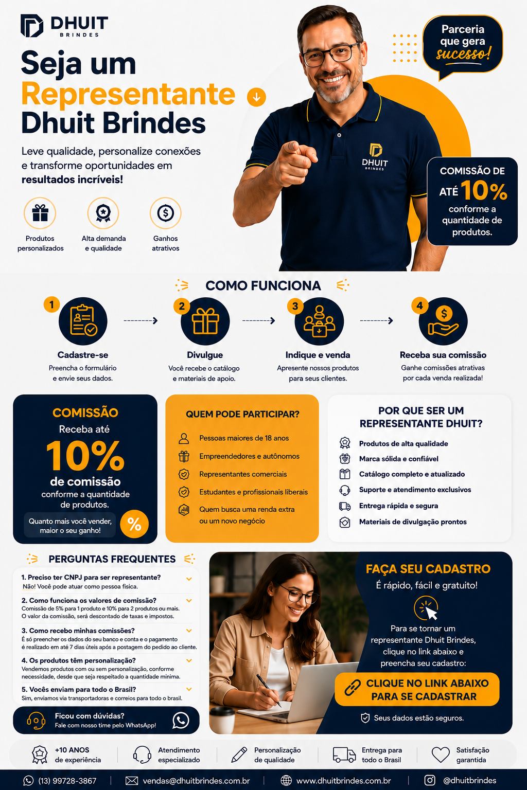 Seja um Representante e tenha benefícios exclusivos.
