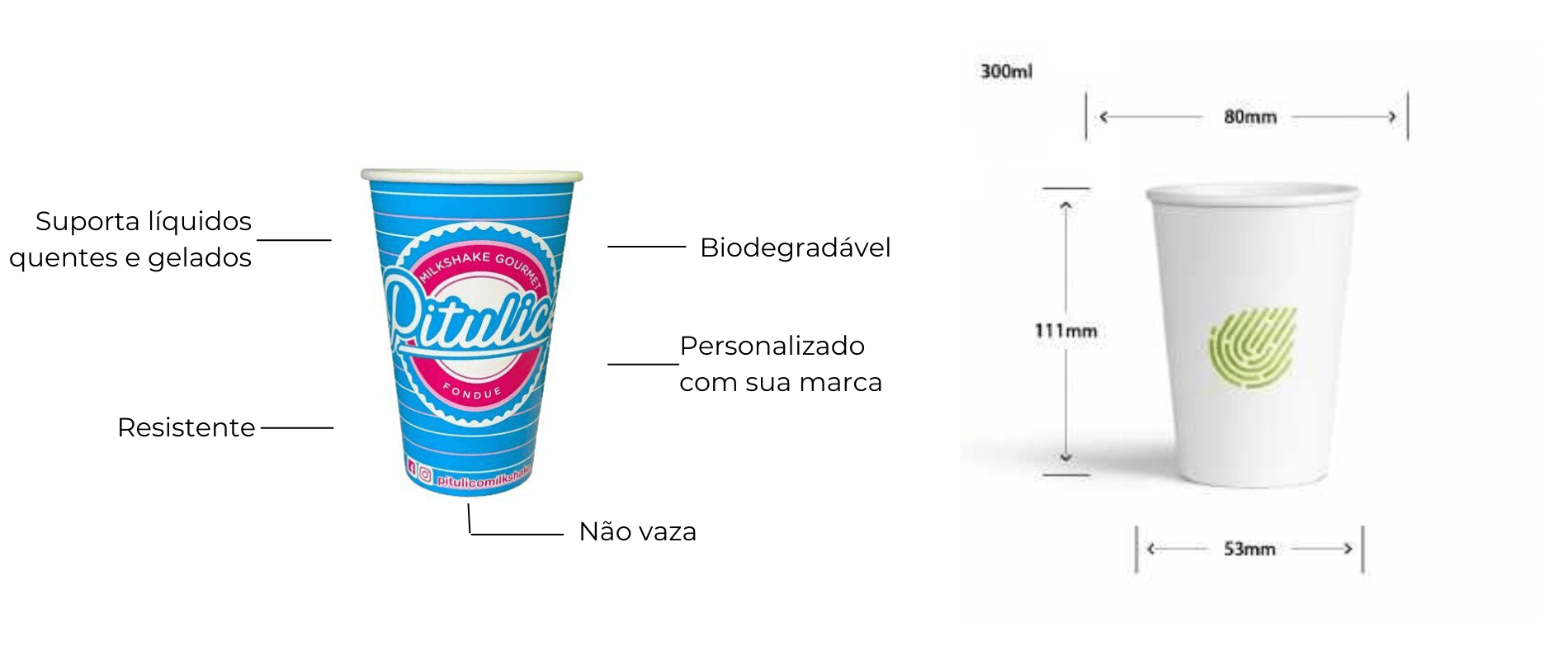 Copo de papel 300ml da Papello