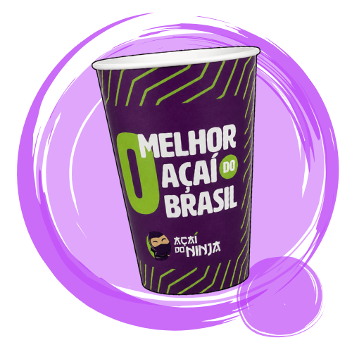 Copo de papel personalizado 500ml para açaí Papello