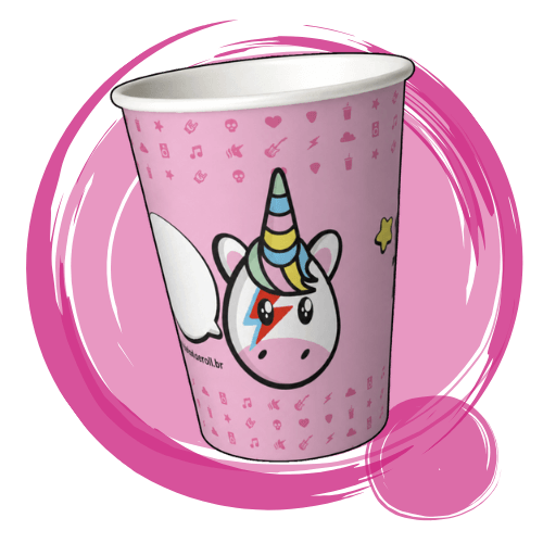 Copo de papel personalizado 300ml para milk shake Papello