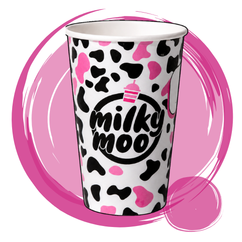 Copo de papel personalizado 500ml para milk shake Papello