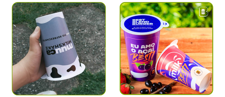 Tampa antivazamento copo 100ml - detalhe