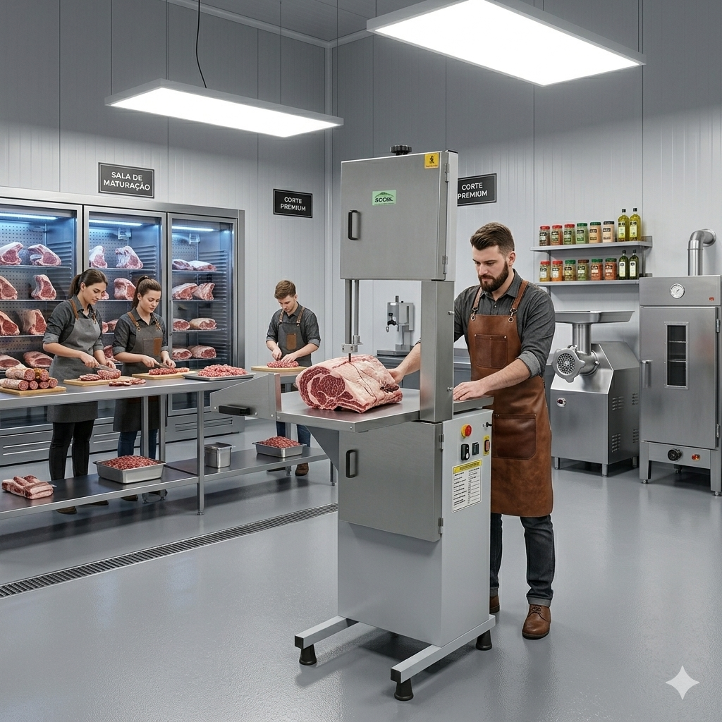Serra Fita Profissional 282 cm Semi Inox &ndash; SIE-282 | Eccel | 220V