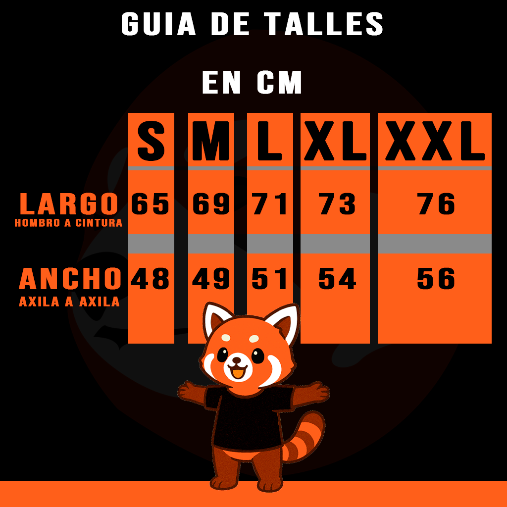 Guia de tallas de pandarojo