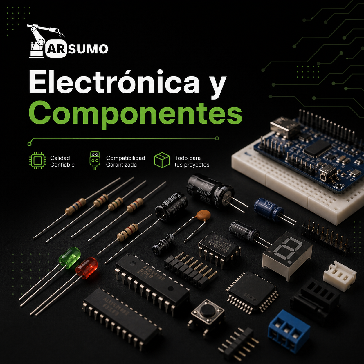 Electrónica y componentes en Arsumo