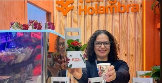 Estande de café em Holambra