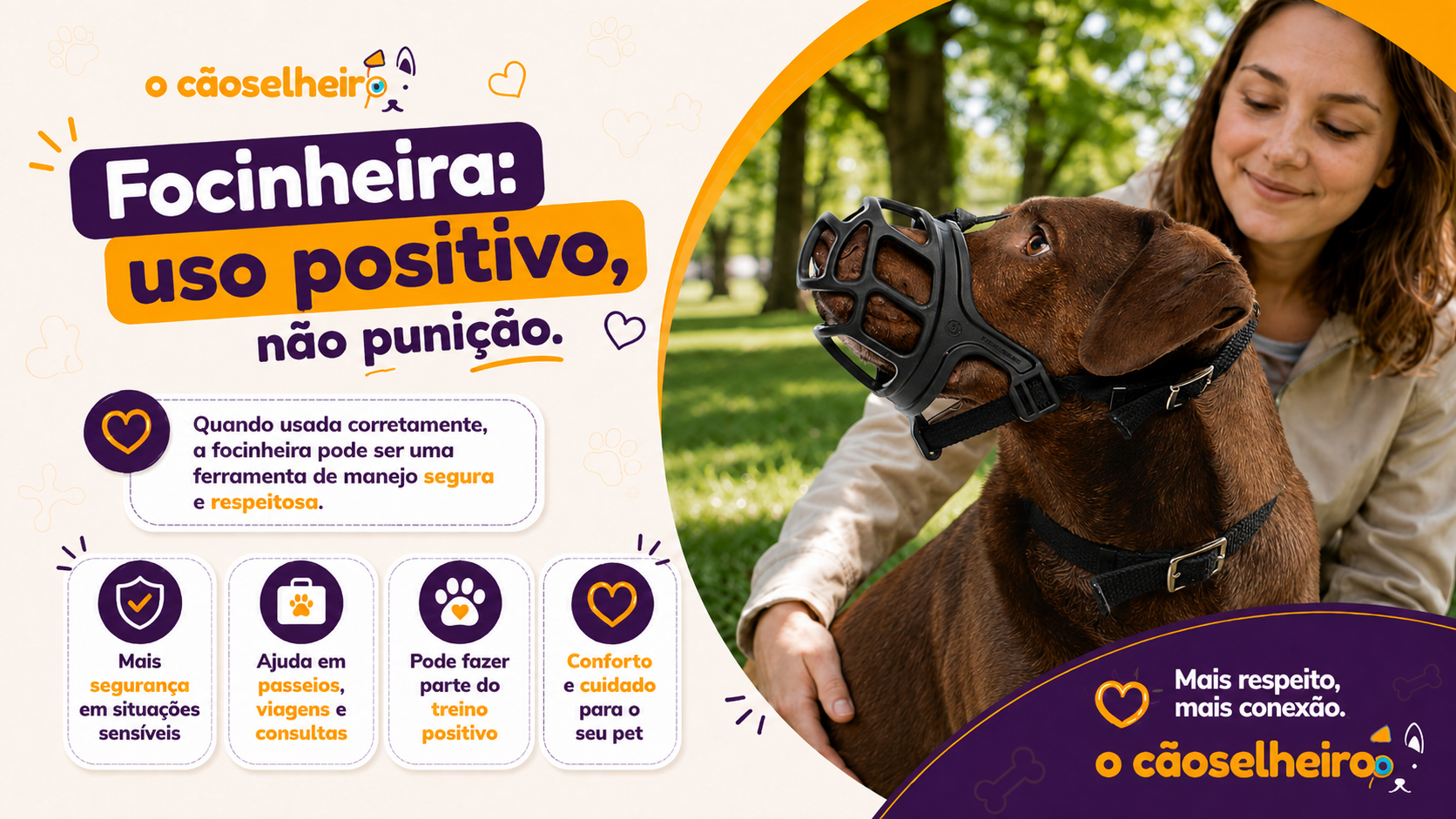 Focinheira Kruuse Buster Extreme: uso positivo, não punição