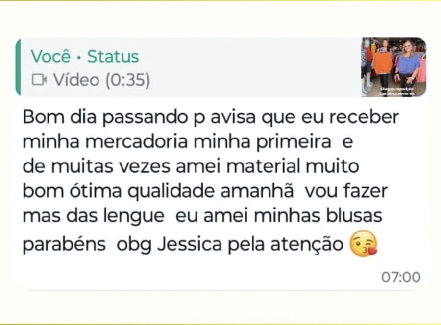 Depoimento de cliente Dona Eron Modas 1
