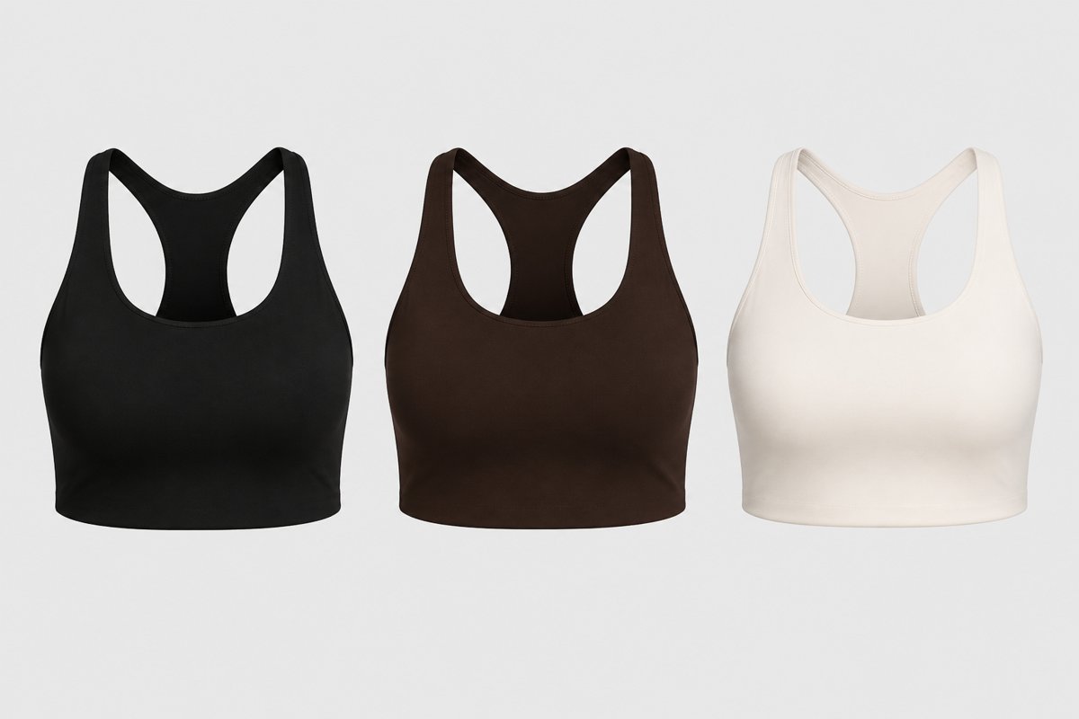 Top Move Racer Eronna nas cores Preto Absoluto, Cacau e Off White Gelo