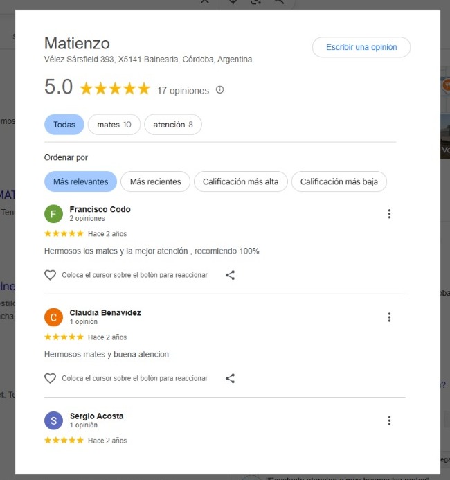 100% de calificaciones positivas". La comunidad de Matienzo habla por nosotros. Sumate a los clientes que ya nos eligieron en todo el país y comprobaron por qué somos referentes en atención y calidad.