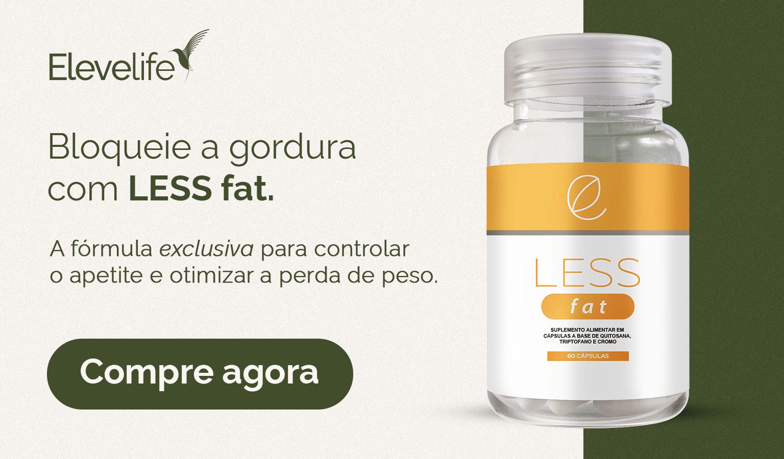 Less Fat Suplemento para Emagrecimento com Quitosana 60 Cápsulas
