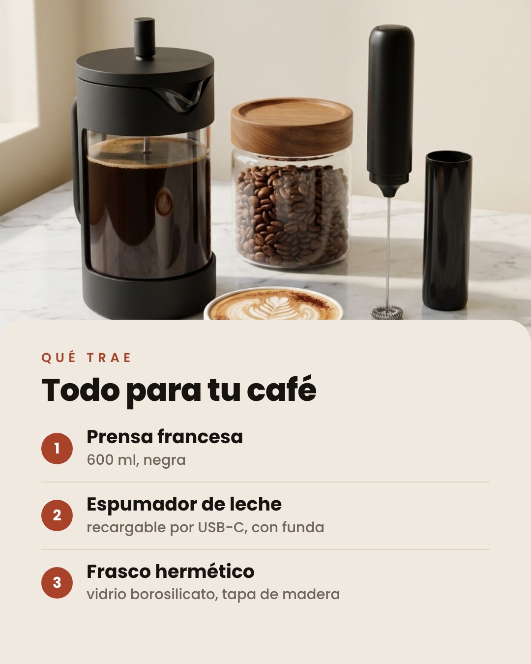Qu&eacute; trae el Set Barista