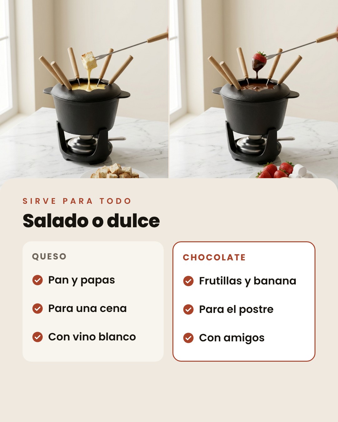 Queso o chocolate