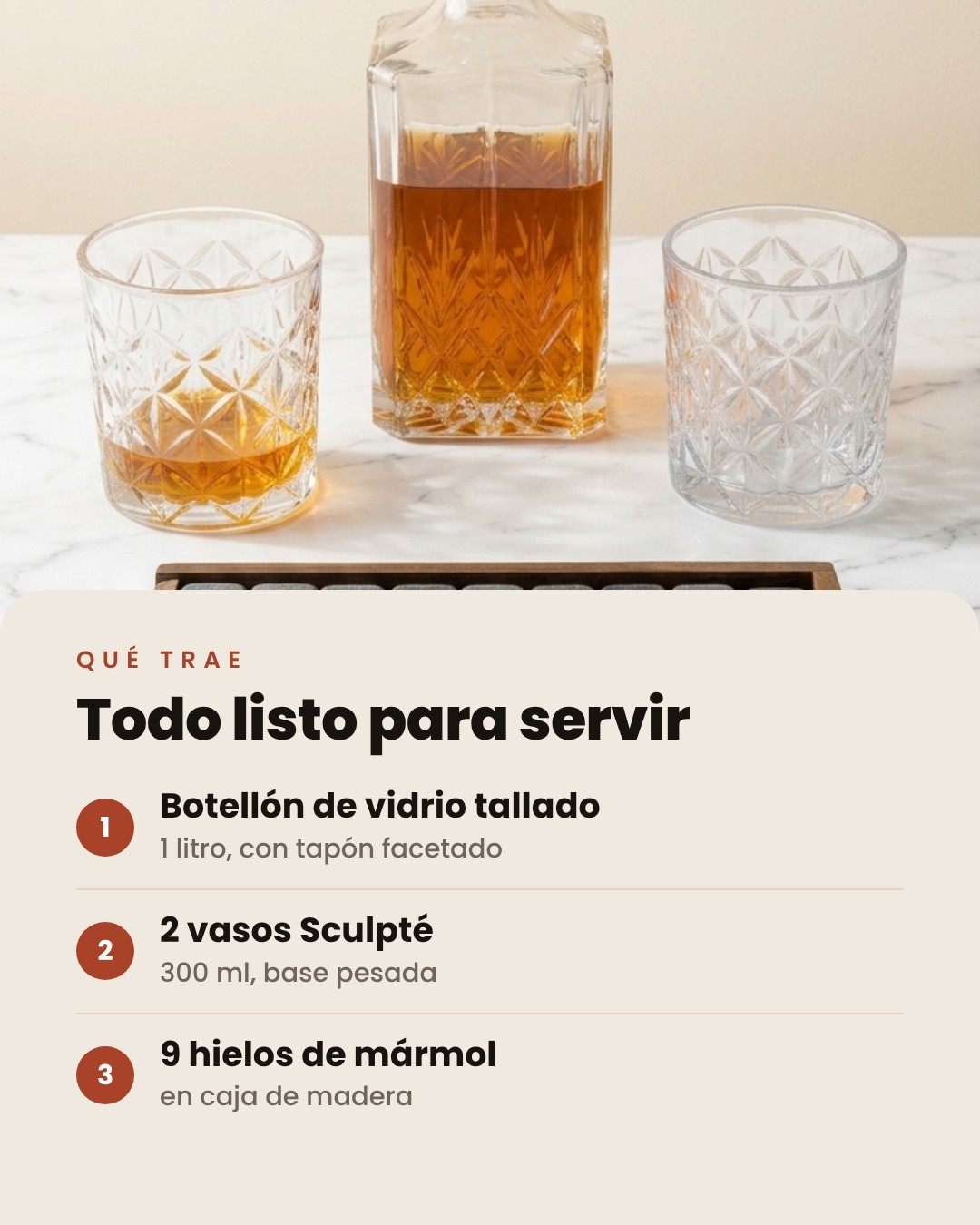 Qu&eacute; trae el Set Whisky