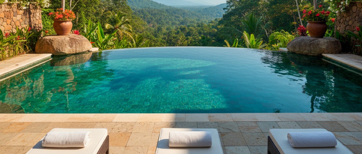 Piscina com revestimento