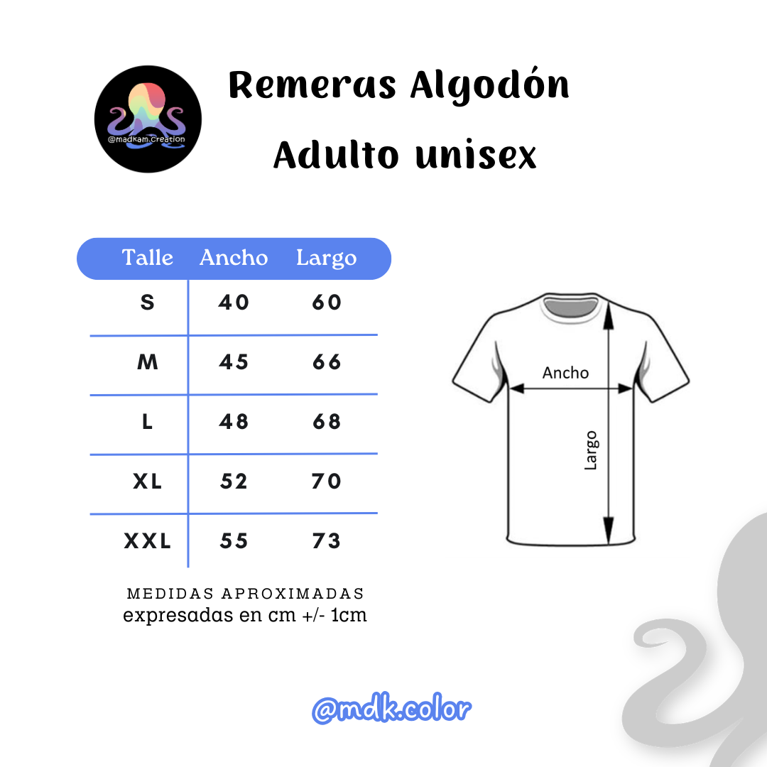 Remeras algodón adulto