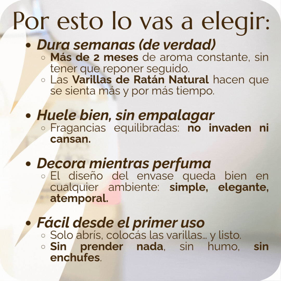 Elegir un difusor de aromas con varillas