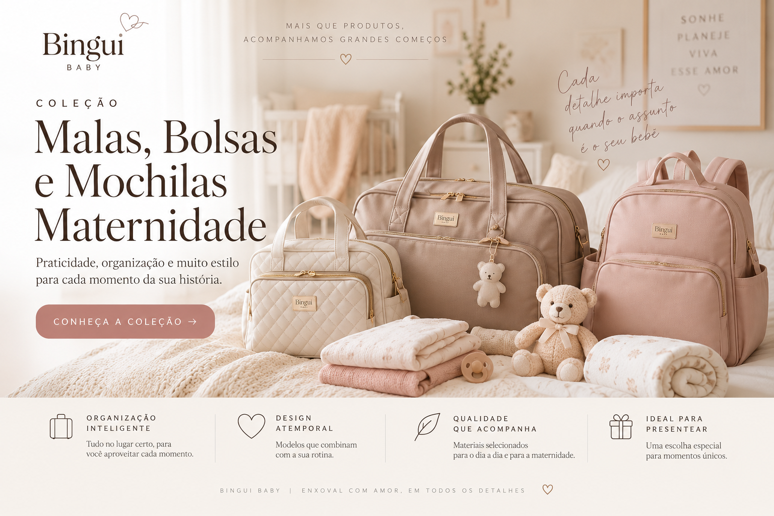Mala e Bolsa Maternidade | Mochilas e Kits | Bingui Baby
