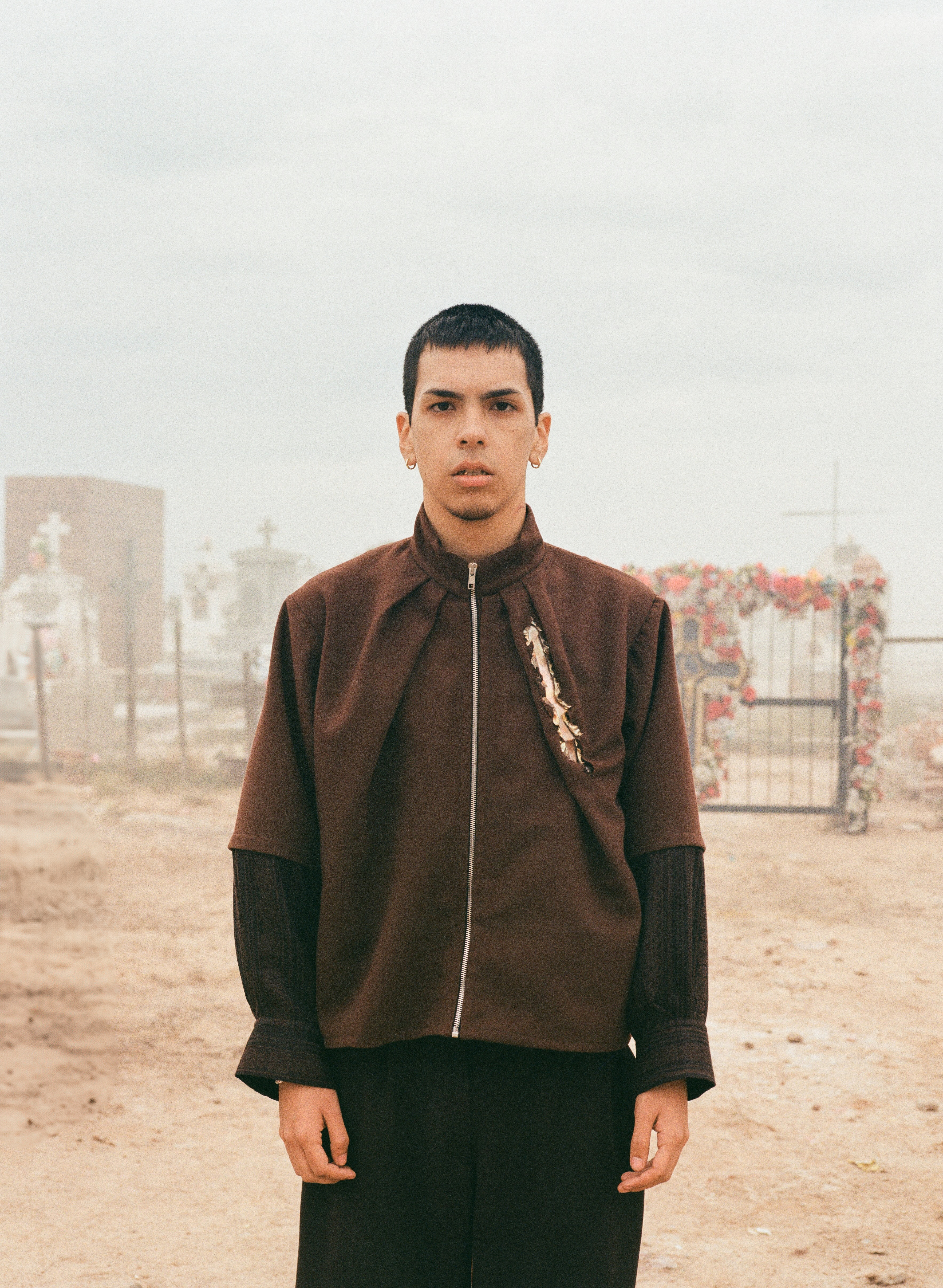 Milo J wearing the Molina Jacket Cobain Version - Atelier Molina